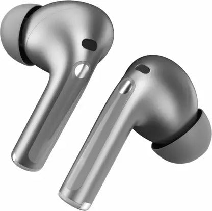 CTRL8 True Wireless Master Earbuds with 112mm drivers and ergonomic design in metallic silver