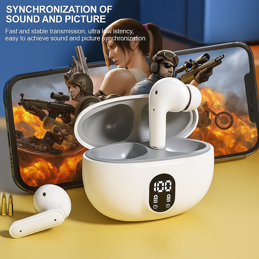 CTRL8 Yo2 Ultra Pro Earbuds-II featuring ultra low latency and digital battery display for gaming