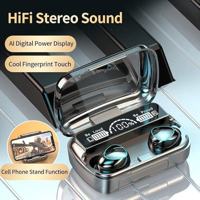 CTRL8 M10 Pro true wireless earbuds featuring AI digital power display and cool fingerprint touch controls