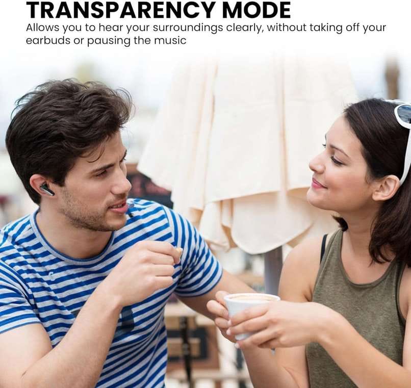 CTRL8 true wireless earbuds featuring transparency mode for clear ambient sound awareness