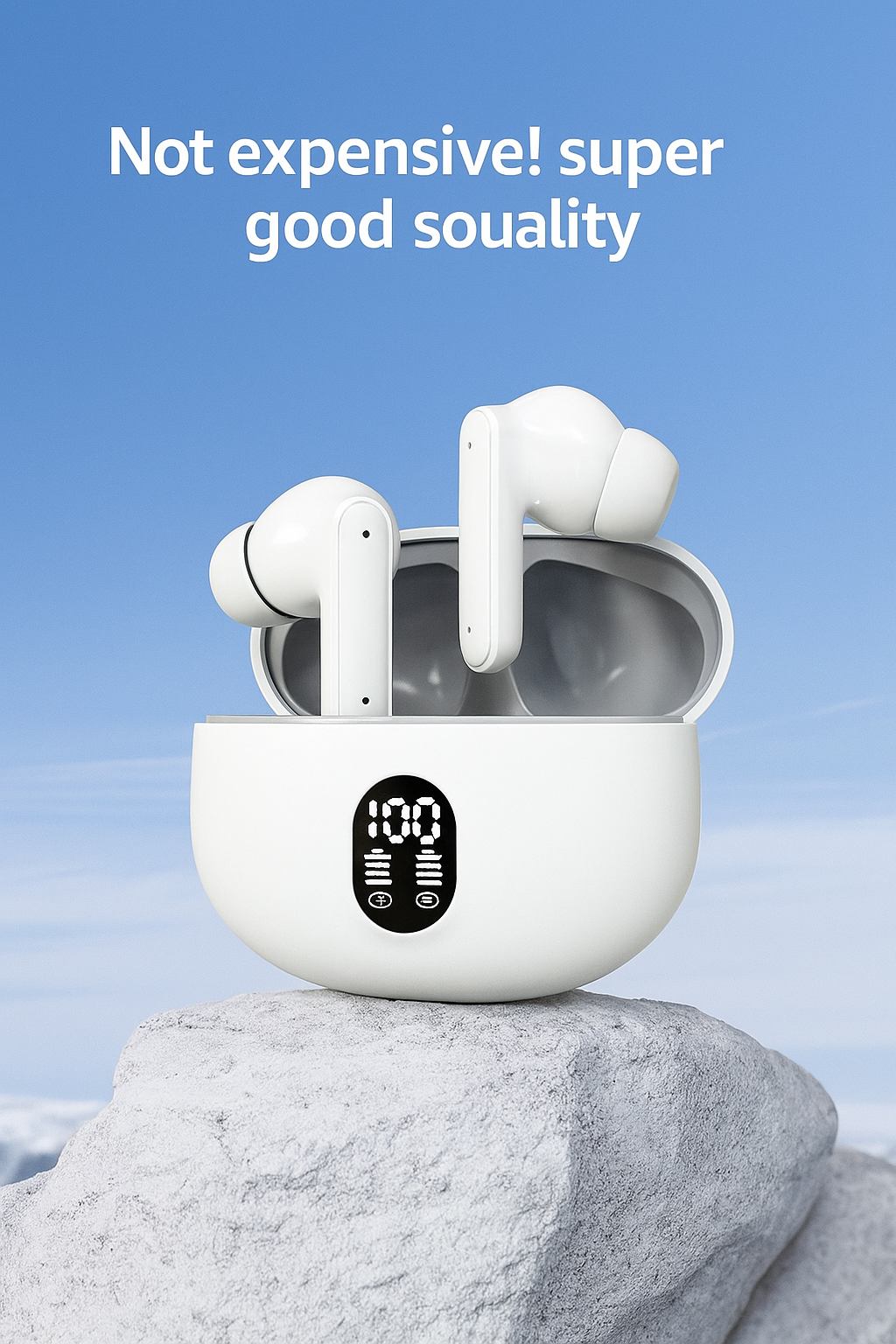 CTRL8 Yo2 Ultra Pro Earbuds-II featuring digital battery display and ergonomic design for HD sound
