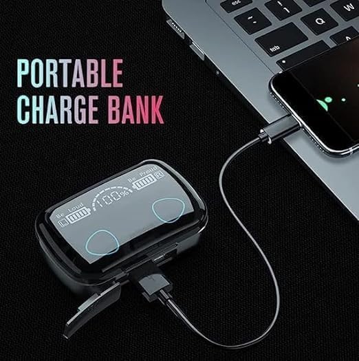 CTRL8 M10 Pro true wireless earbuds with portable charge bank and AI digital power display