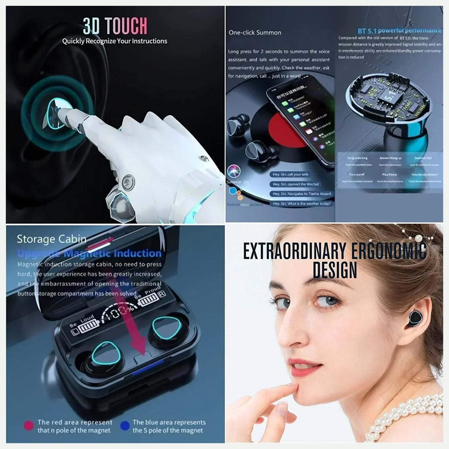 CTRL8 true wireless earbuds featuring advanced noise reduction and in-built powerbank with 3D touch controls