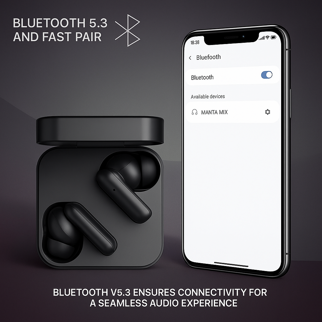 CTRL8 CMT Ultra Pro true wireless earbuds featuring Bluetooth 5.3 and fast pairing technology