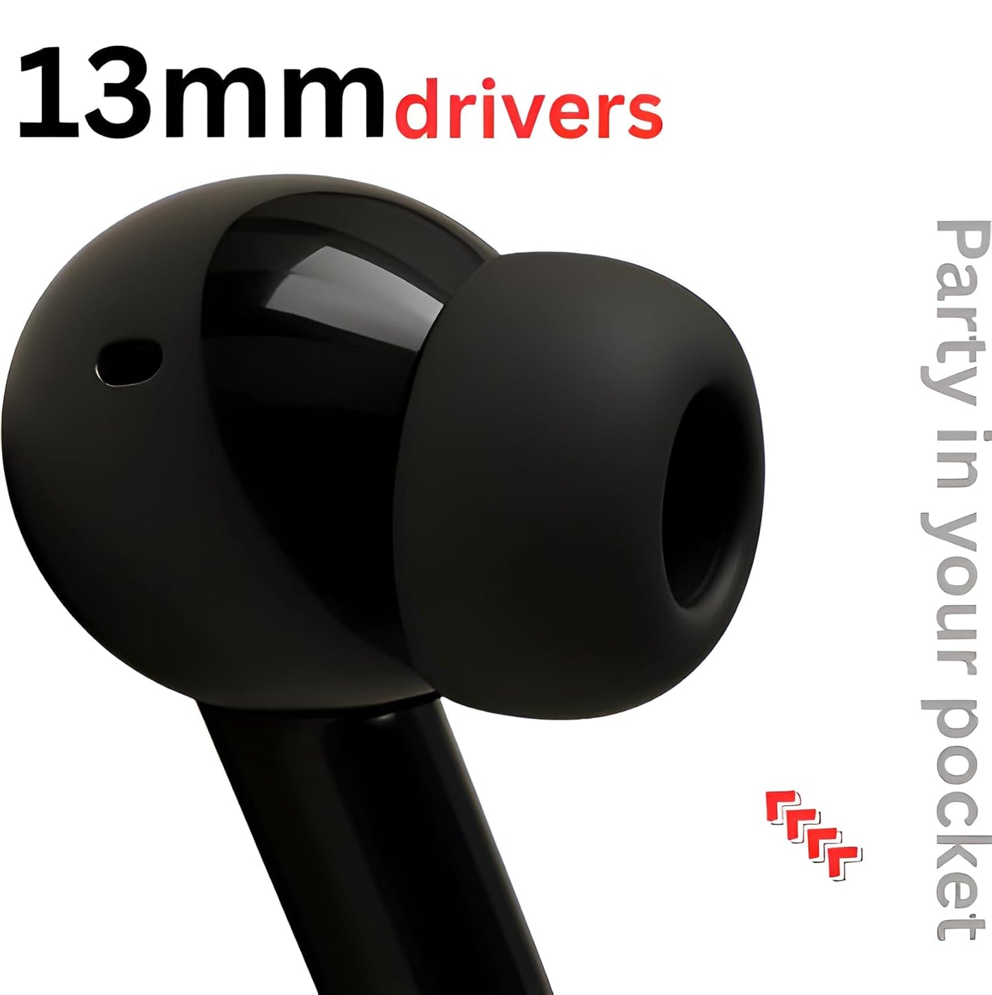 CTRL8 Wireless Airpods Pro 2-UB true wireless earbuds featuring 13mm drivers for powerful bass and compact design