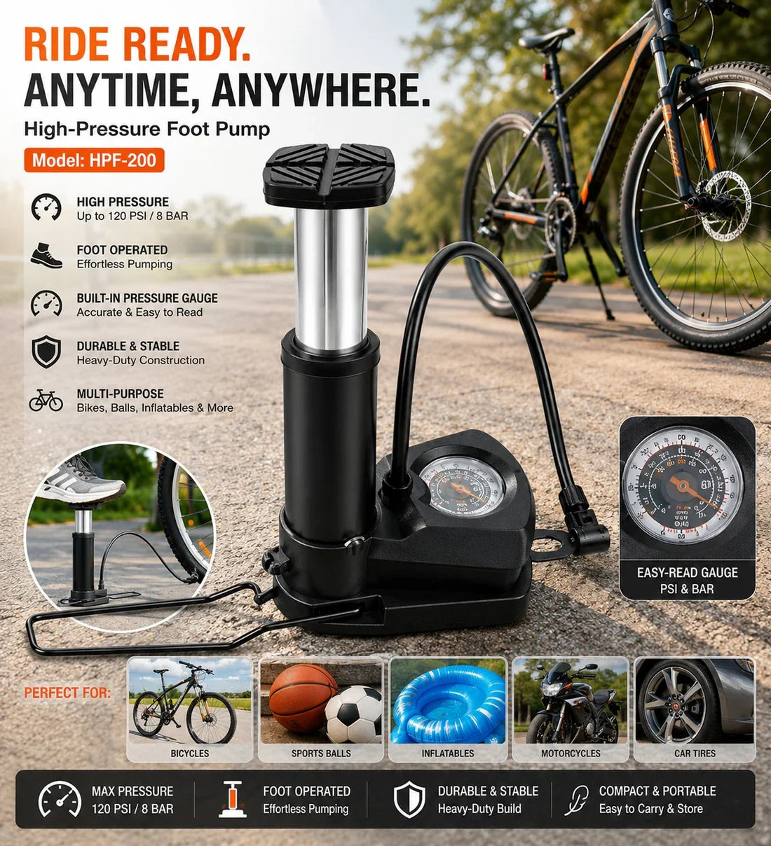 Portable Mini Heavy Duty Air Pump-US