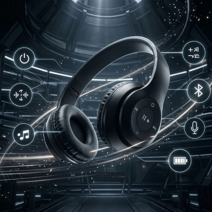 Ctrl8 Dual Mode Wireless & Wired Headphones with Mic-TGC