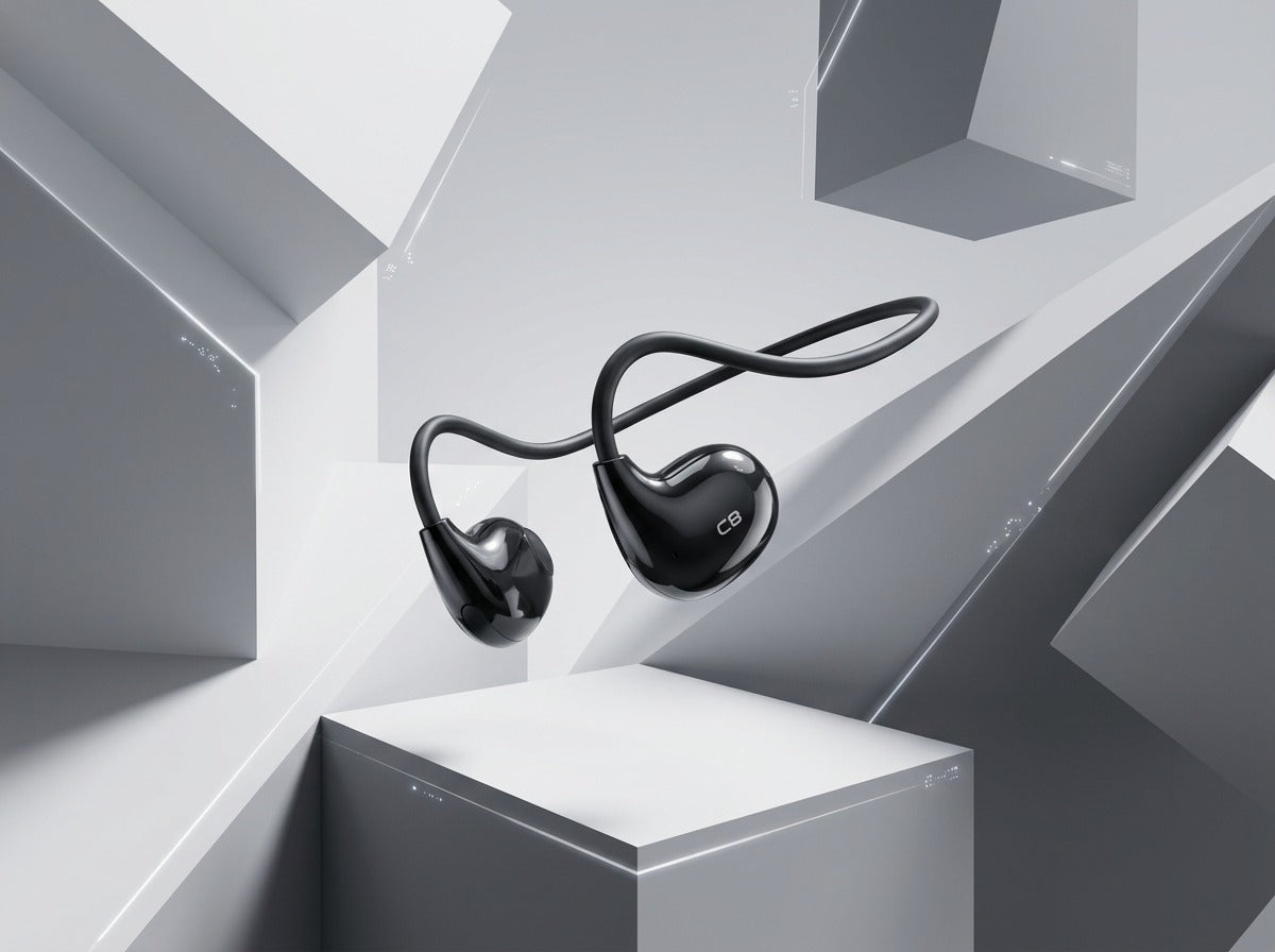 CTRL8 VV4 Air Bone Conduction Neckband with lightweight design in black