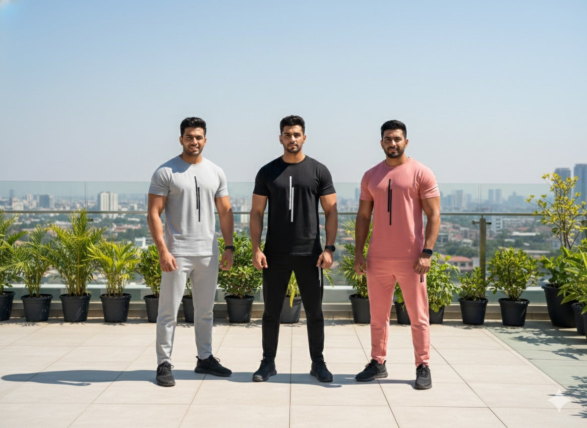 Men's Round Neck Graphic Printed T-Shirts Combo Pack of 3-US