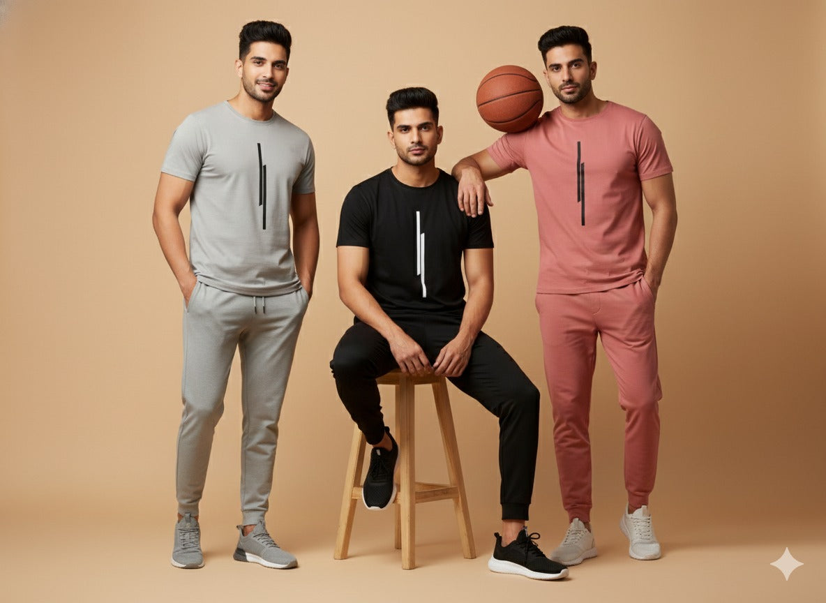 Men's Round Neck Graphic Printed T-Shirts Combo Pack of 3-US